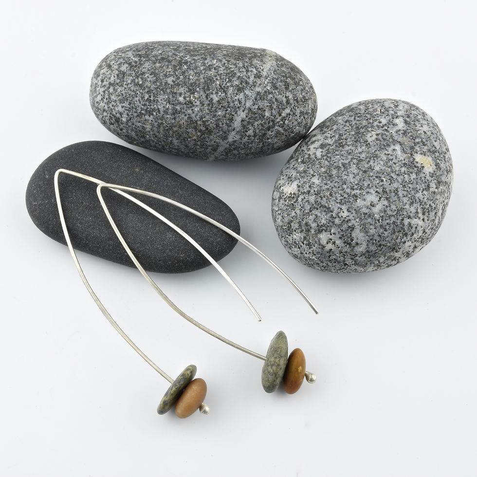 Thumbnail: Stacked Stone Earrings