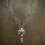 Thumbnail: Raw Ruby and Cast Orchid Necklace