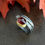 Thumbnail: Hessonite Garnet and Okra Ring with 22k gold - size 9