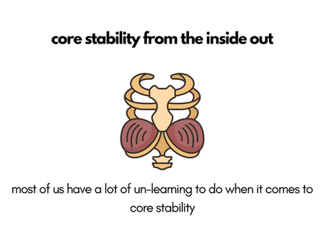 core stability from the inside out
