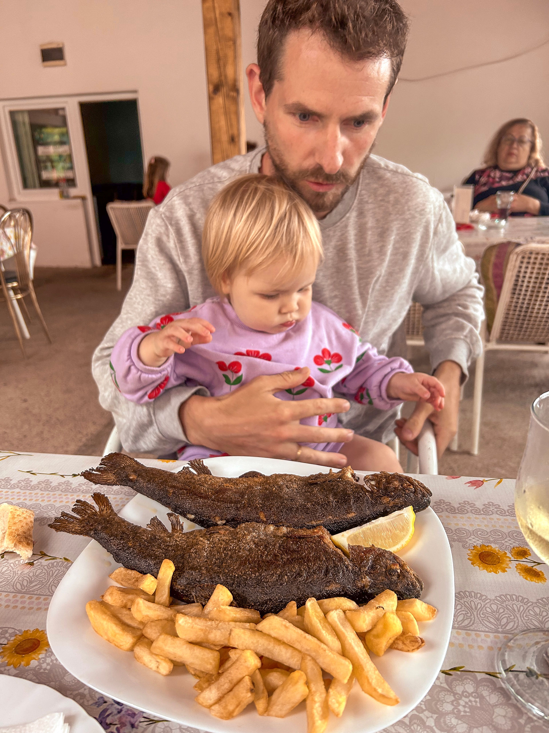 Vis recht op het bord bij Bife Lovac
