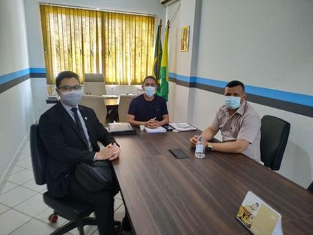 Prefeito e Presidente da Câmara recebem visita do novo Promotor de Justiça 