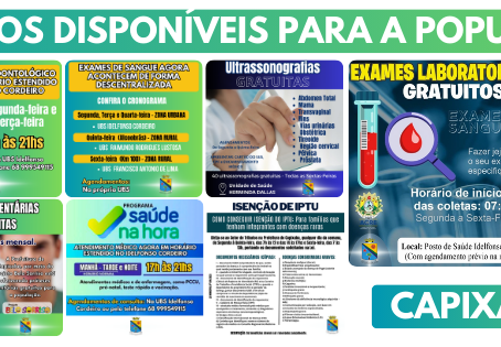 SERVIÇOS DISPONIVEIS PARA A POPULAÇÃO