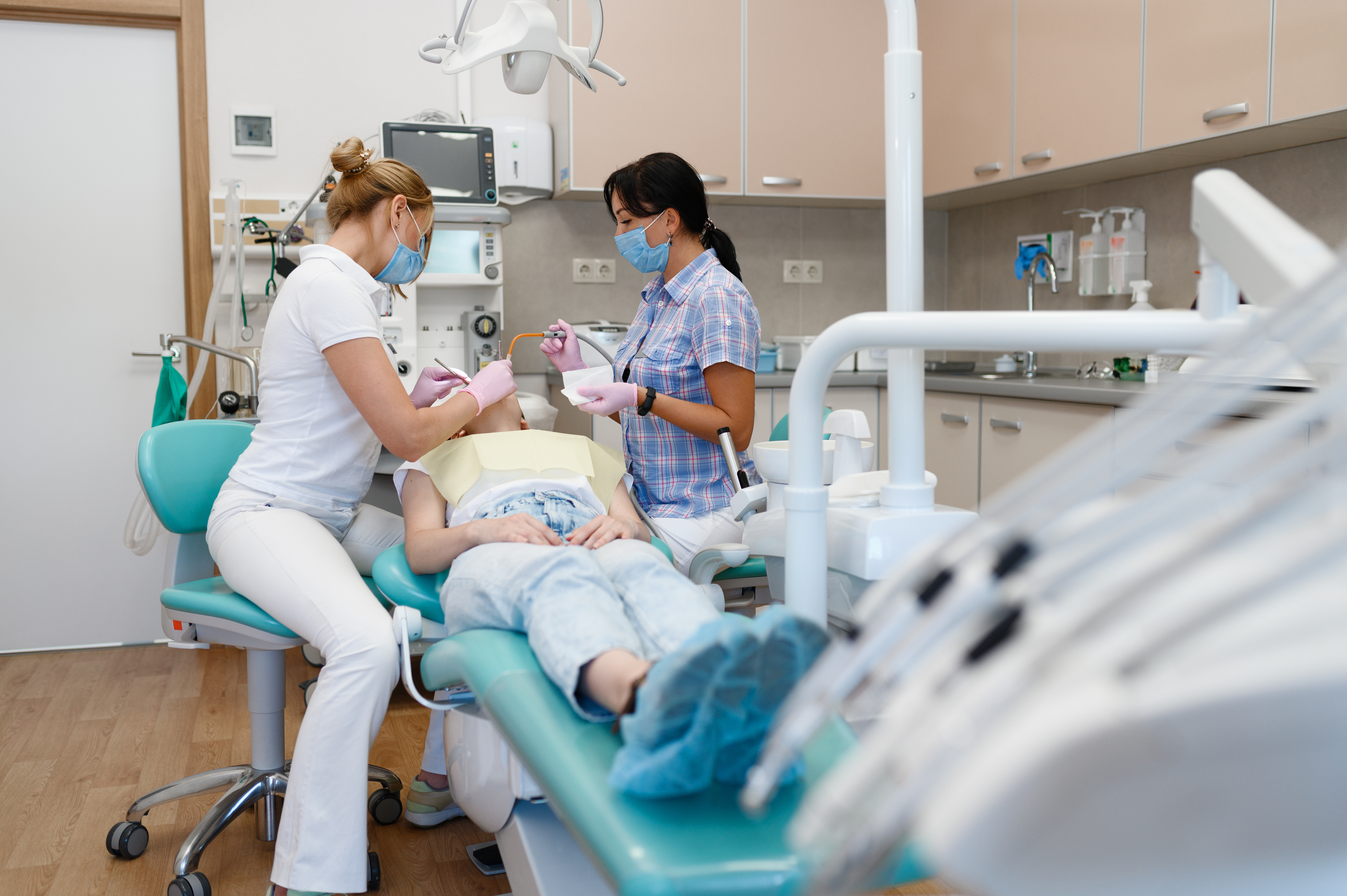 Dental professionals working in a Utah medical office