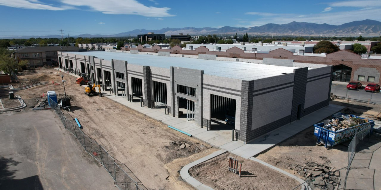 Industrial development under construction along the Wasatch Front