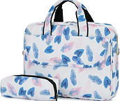 Funda blanca con hojas azules.jpeg