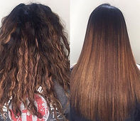 Hair smoothing brown hair