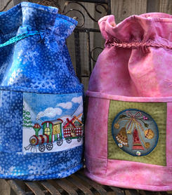 Pink and Blue Christmas Sack