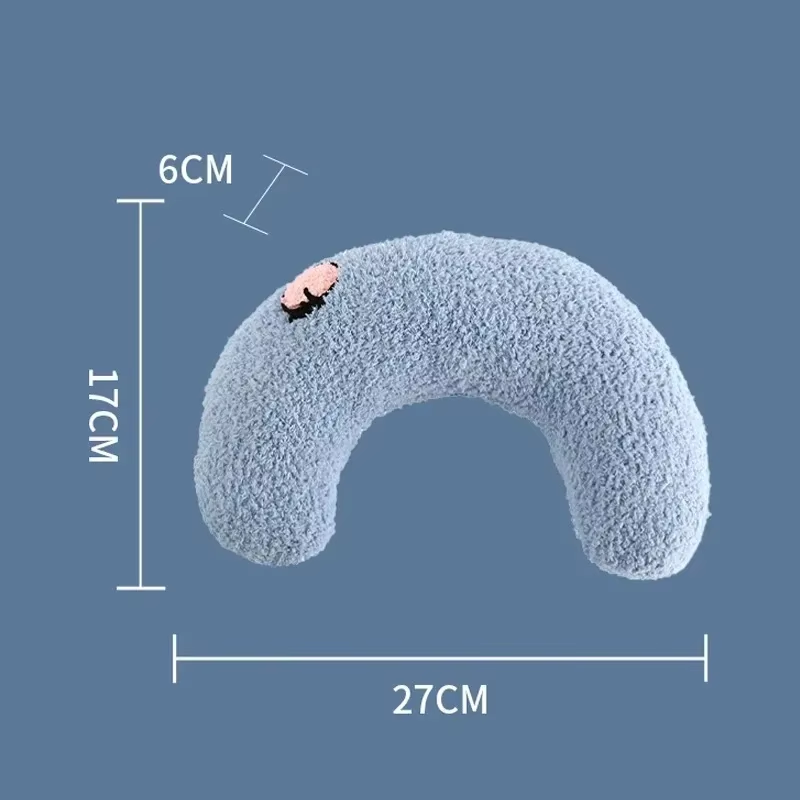 Thumbnail: U-Shaped Pet Pillow for Cats and Dogs, Soft Plush, Hypoallergenic, Washable