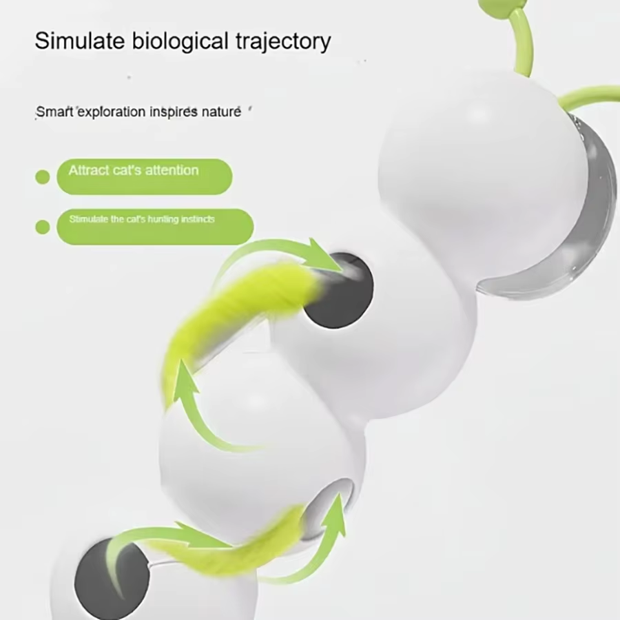 Thumbnail: Caterpillar Interactive Cat Toy - Electric Suction Cup Entertainment Device
