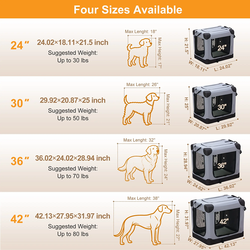 Thumbnail: Soft-Sided Dog Crate, Portable Travel Crate with 4-Side Ventilation & No-Tools S