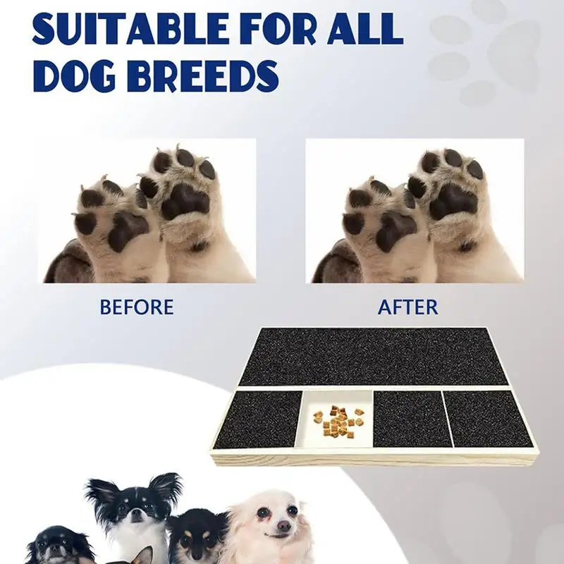 Thumbnail: Dog Nail Scratch Pad Wooden Dog Nail Scratching Board Interactive Pet Care Suppl