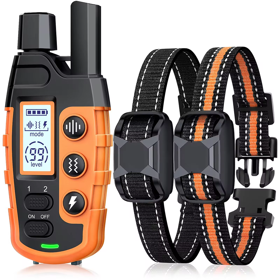 Thumbnail: 3300Ft Waterproof Electric Dog Training Collar with Remote Control for 5-120Lbs