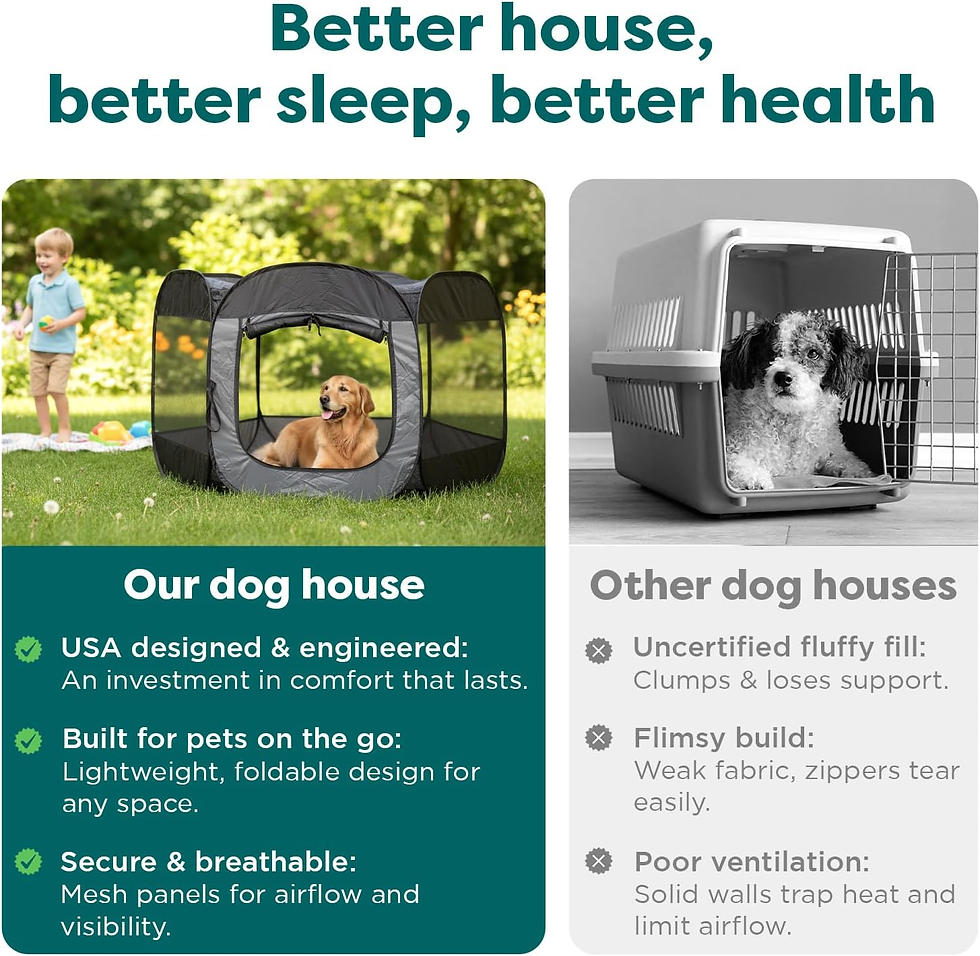 Thumbnail: Cozy Portable Gray Pet Playpen for Dogs & Cats - Large Size! 🐾