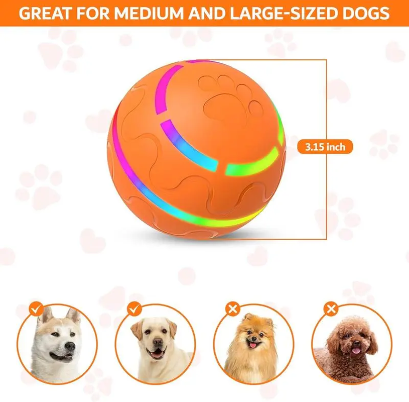 Thumbnail: Shaky Ball Toy for Dogs, Vibrating Dog Ball, Automatic Moving Dog Toy Ball, Vibr
