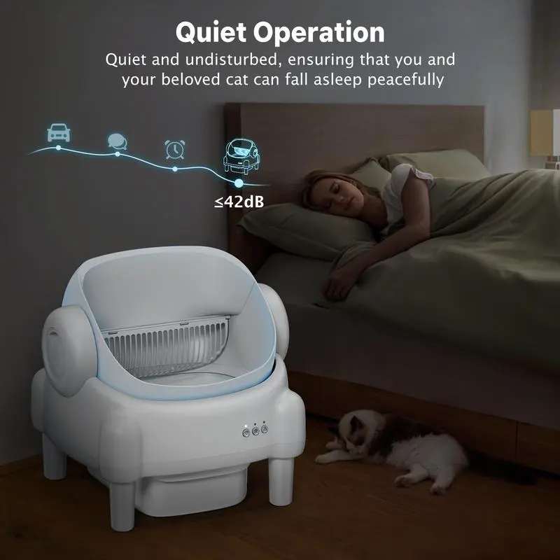 Thumbnail: ECORUI Self Cleaning Litter Box Open Top Automatic with App Control for Multiple