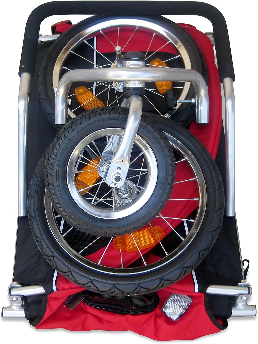 Thumbnail: Booyah Medium Dog Stroller & Bike Trailer - Stylish Black, Smooth Ride!