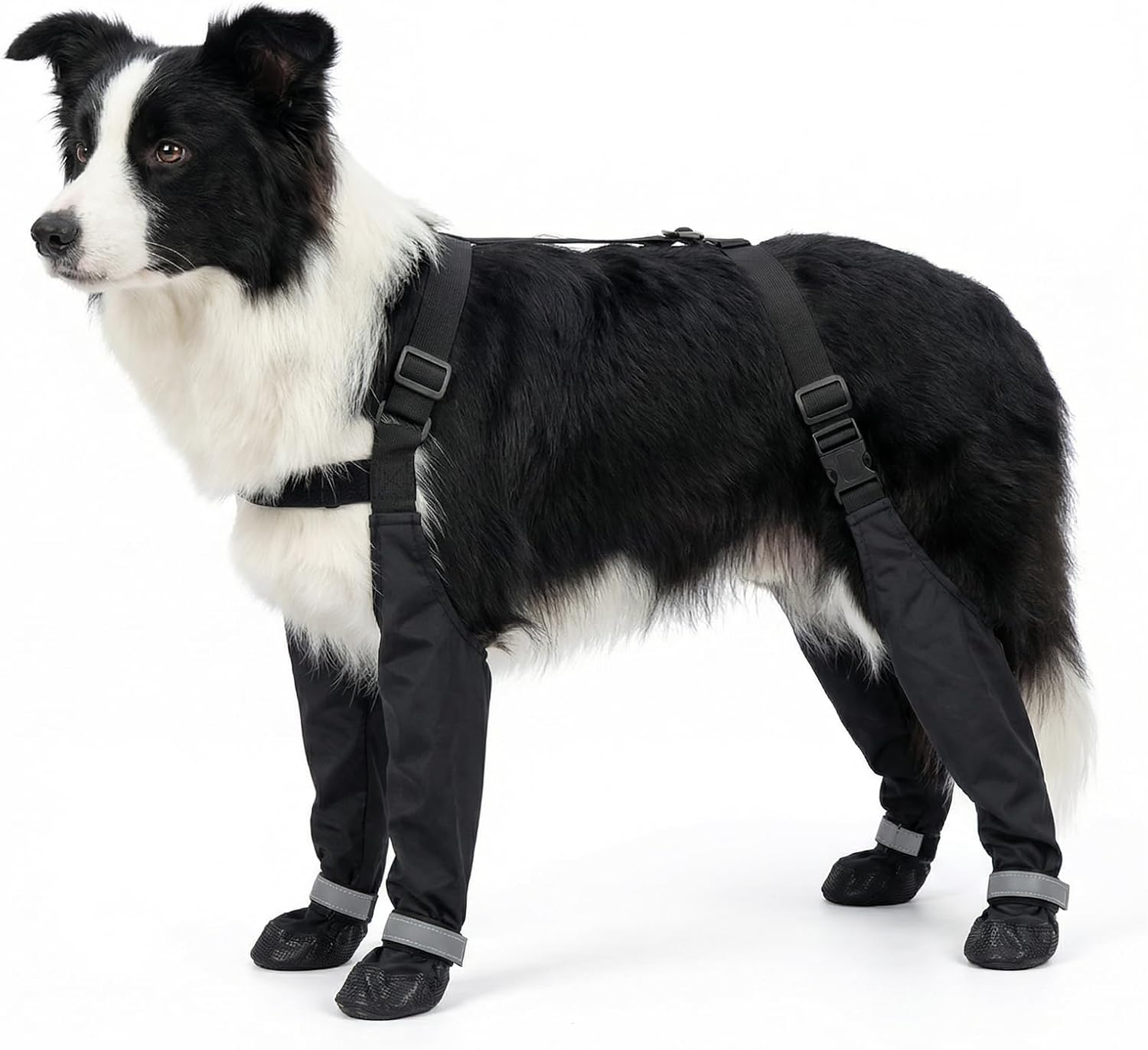 Adjustable Waterproof Dog Boots – Anti-Slip, 4 Sizes, 4 Pack!