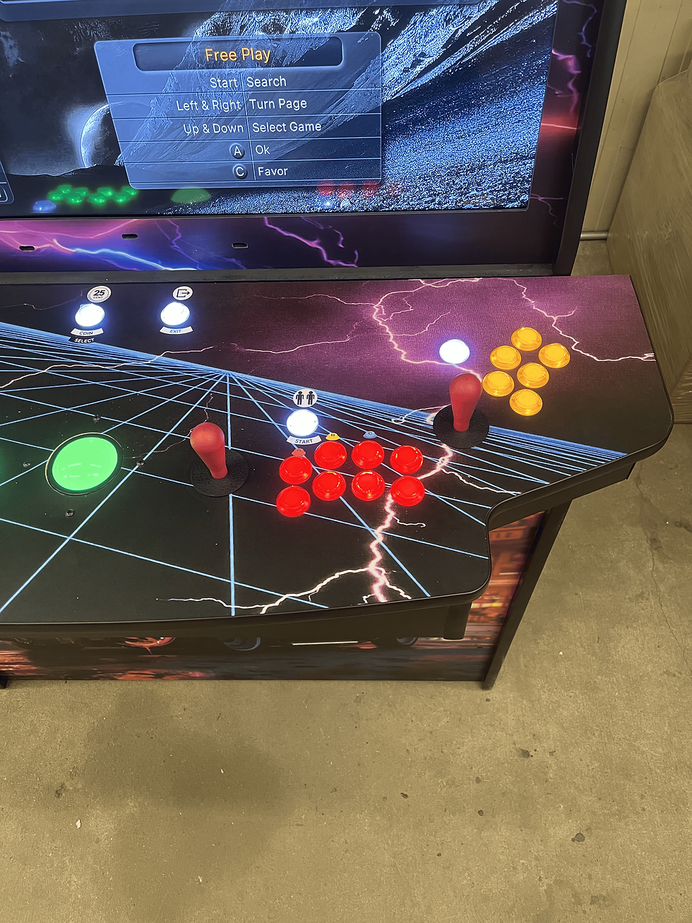 Thumbnail: Four Player Full-Sized Upright Back To The 80's with 10,000 Games