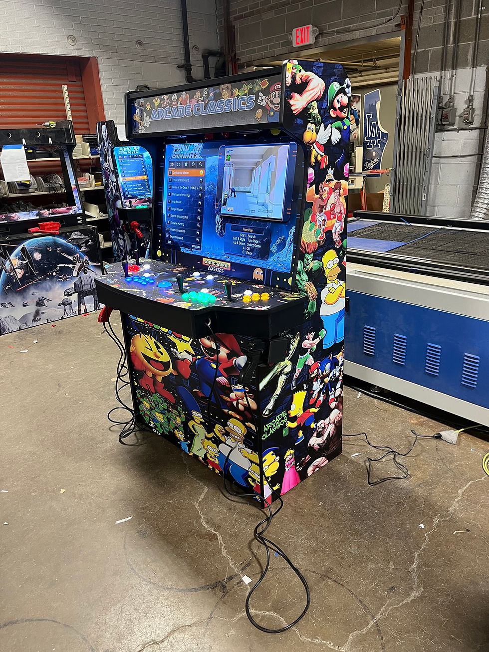 Thumbnail: Four Player Full-Sized Upright (Black Multicade) Dual Light Guns+ 10,125 Games