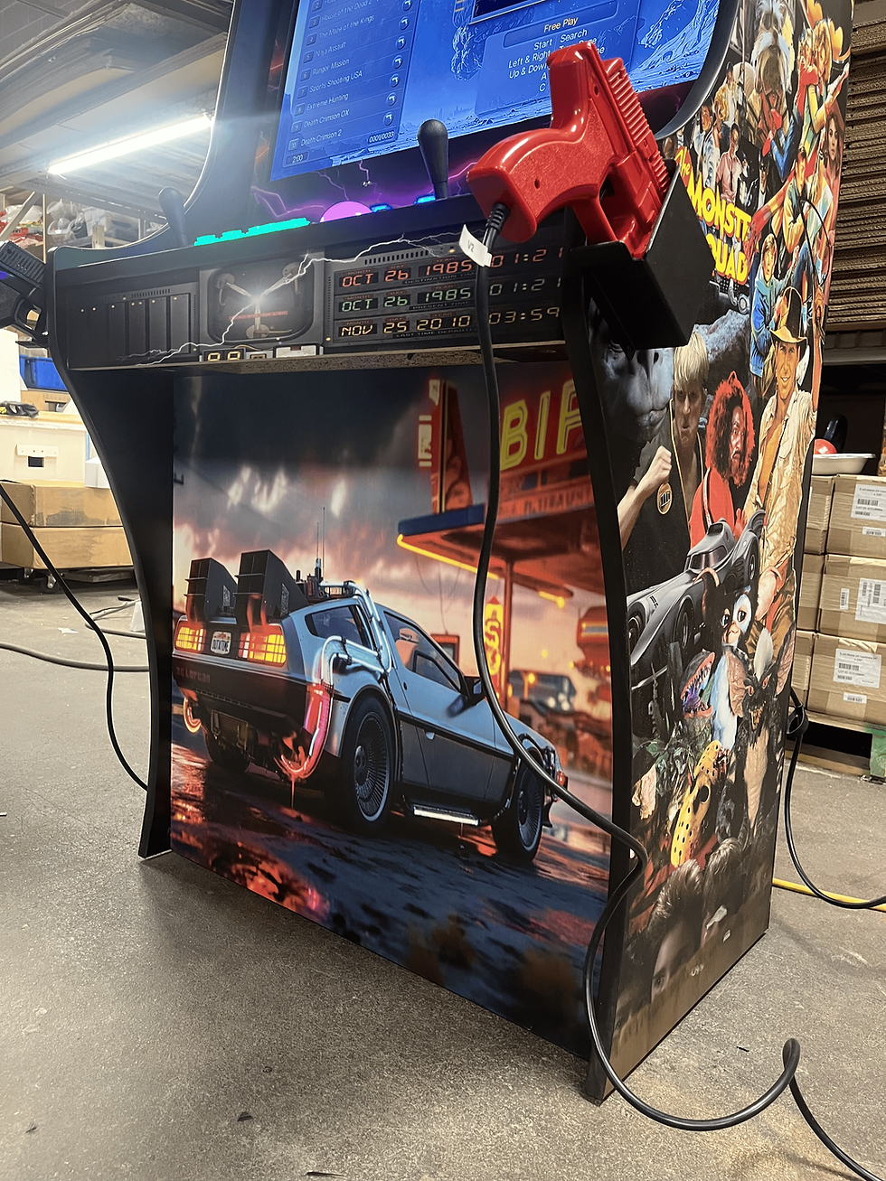 Thumbnail: Two Player Full-Sized Upright Back To The 80's Dual Light Guns + 10,125 Games