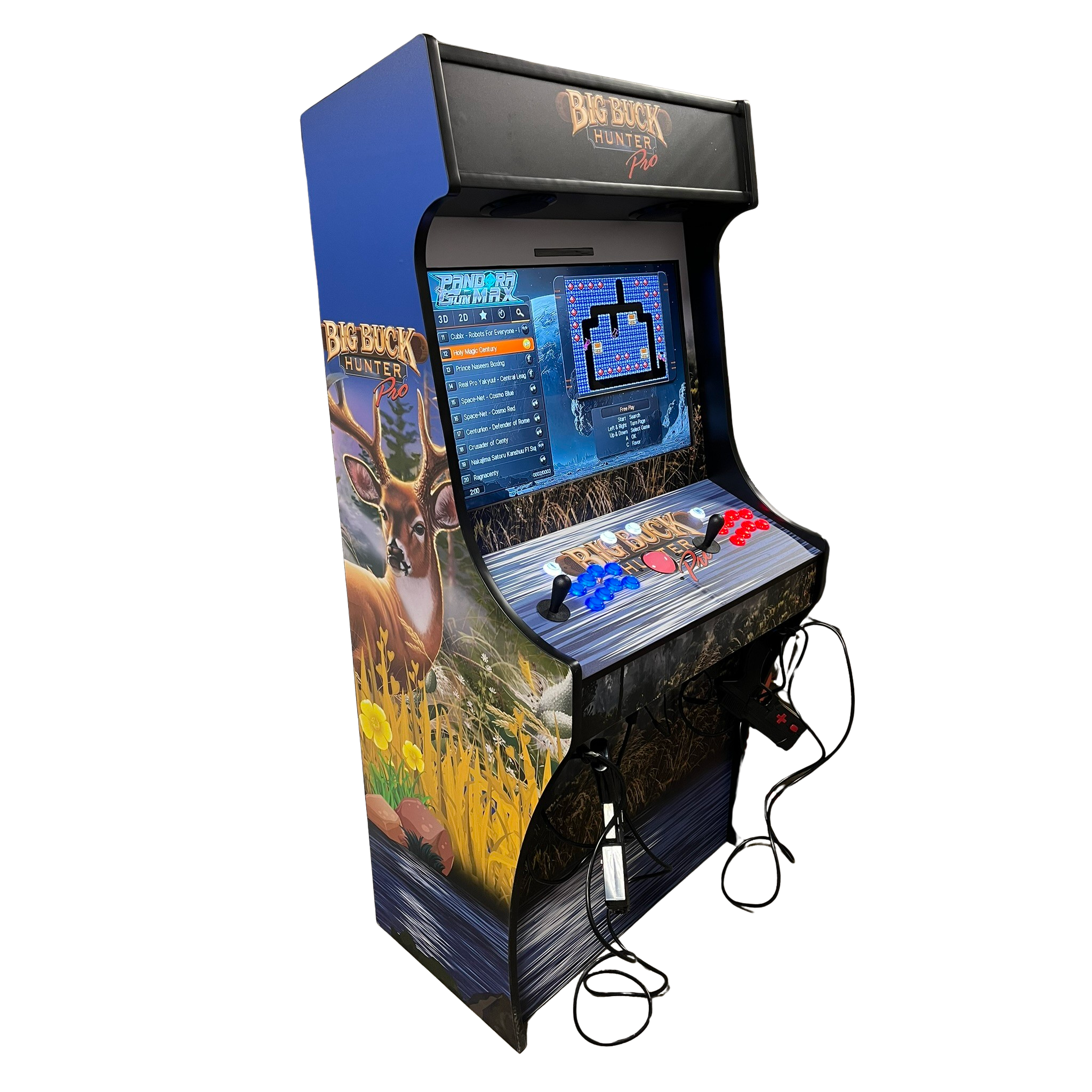 Two Player 32" Buck Hunter Arcade With Trackball and Dual Light Guns