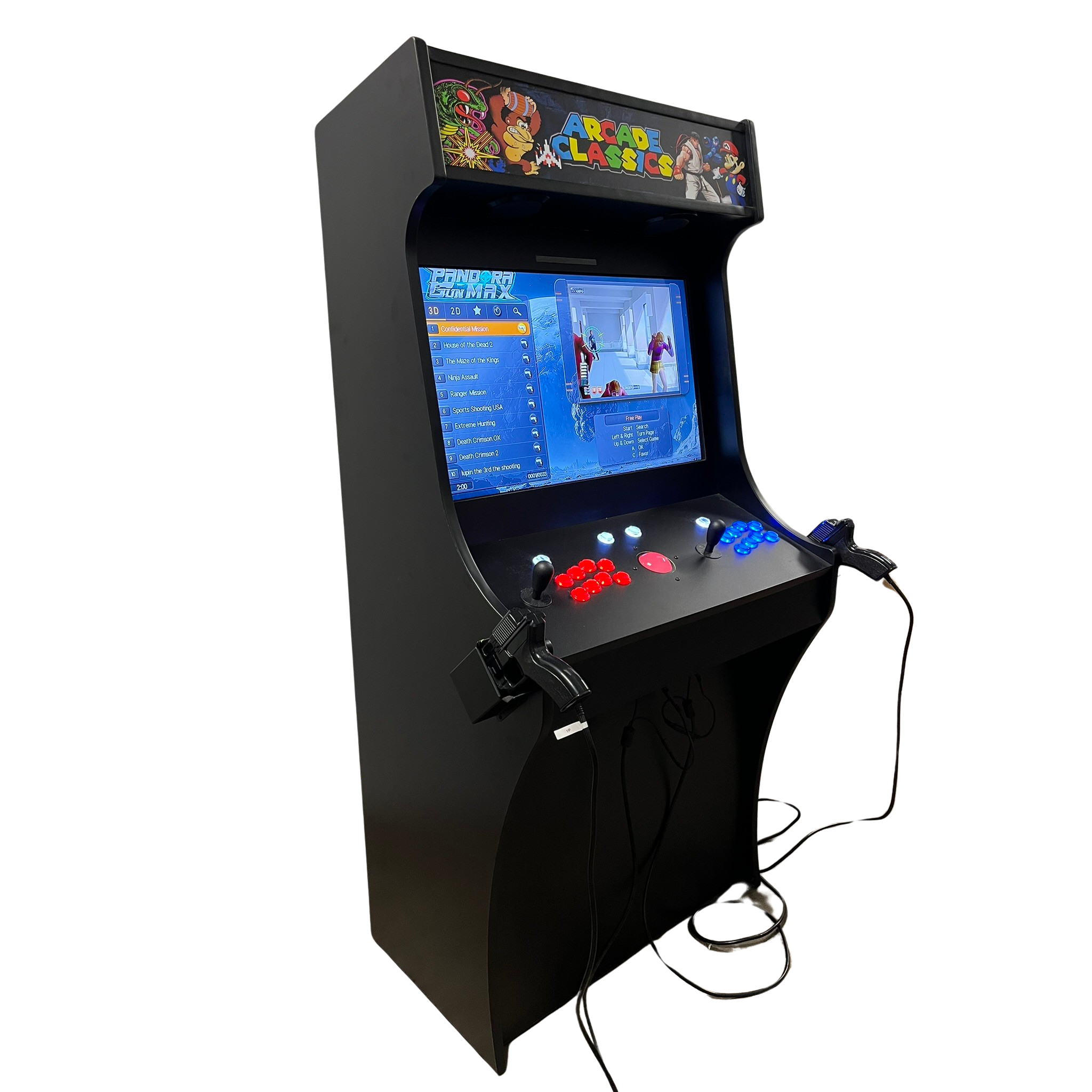 Two Player 32" Arcade With Trackball and Dual Light Guns