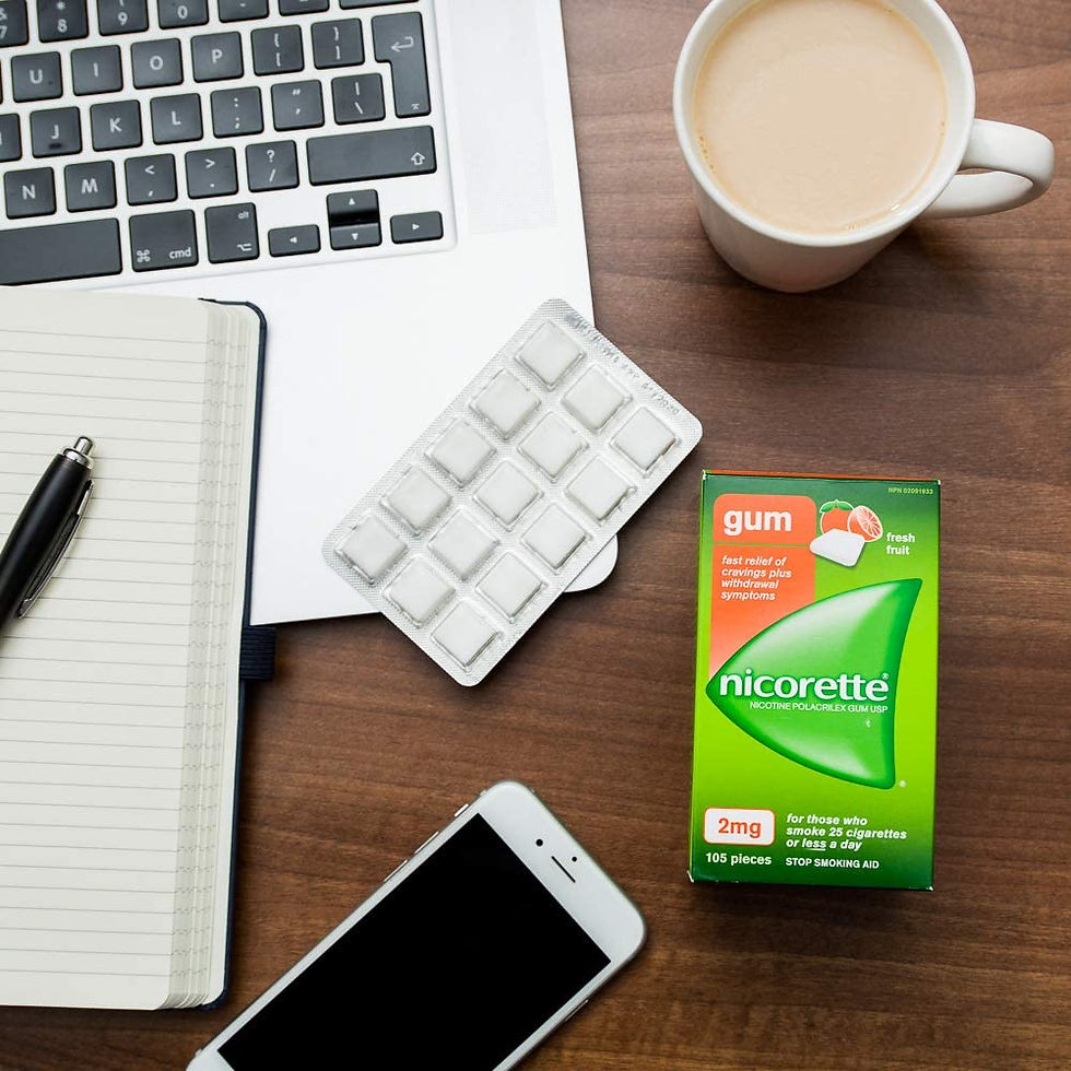 Thumbnail: Nicorette Gum, Fresh Fruit, 2 mg, 105 Count