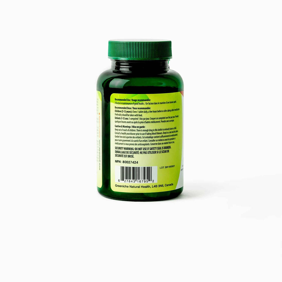 Thumbnail: Greeniche Certified halal and kosher Veget Kids' Multivitamin - 60 chewable tabs