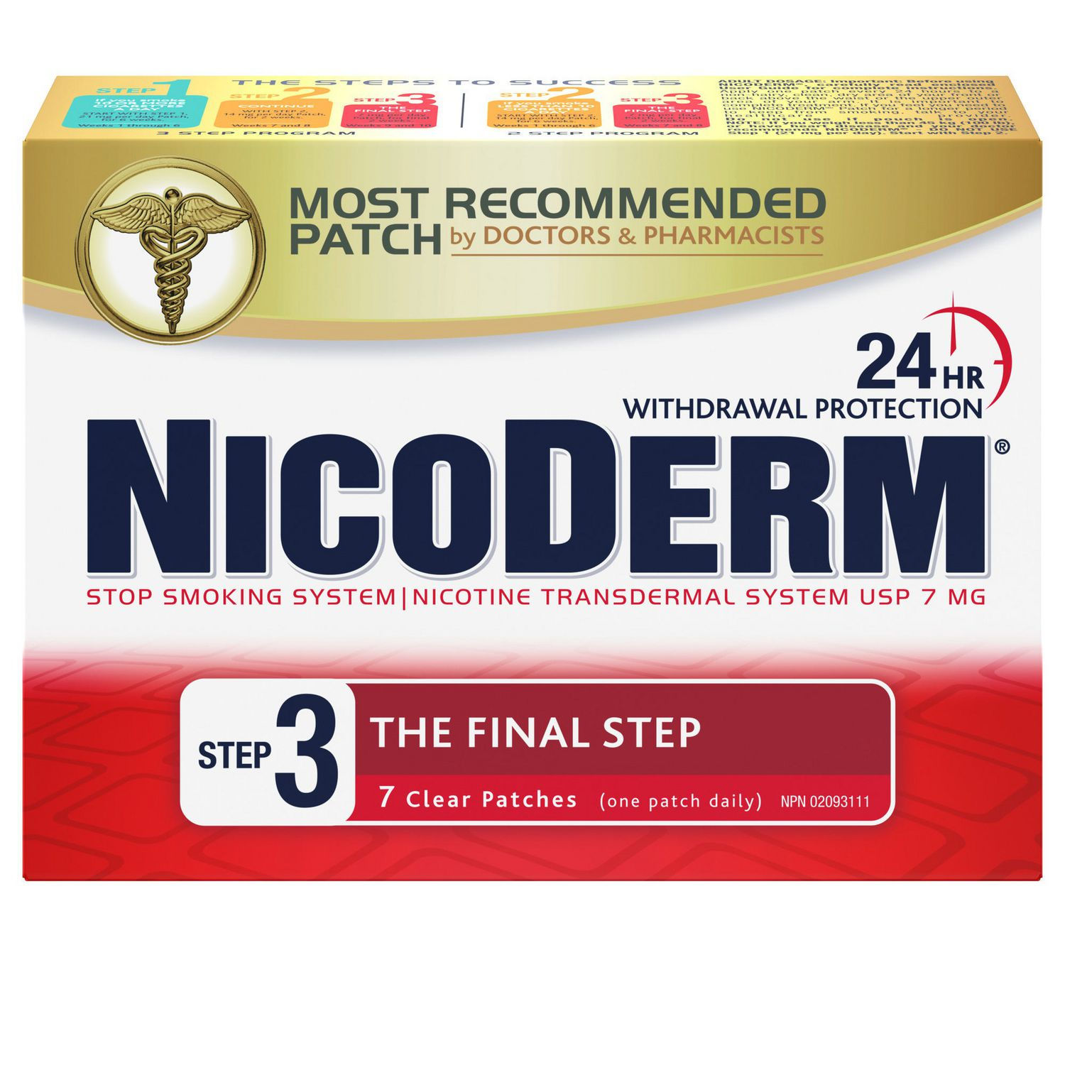 Nicoderm Clear Step 3 Patches, 7 mg/day
