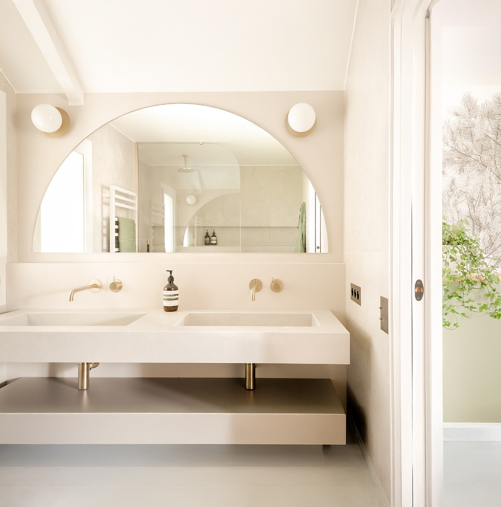 Robinet salle de bain beige