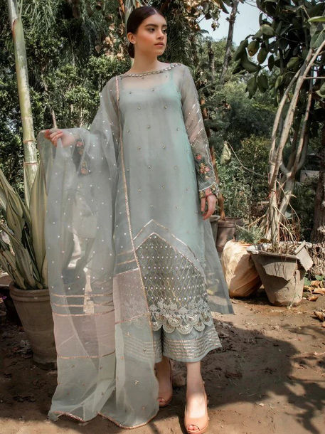 Reflecting Elegance: A Dive into the Soulful Symphony of Mirror Work Organza