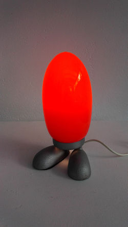 Luminaire vintage opaline rouge