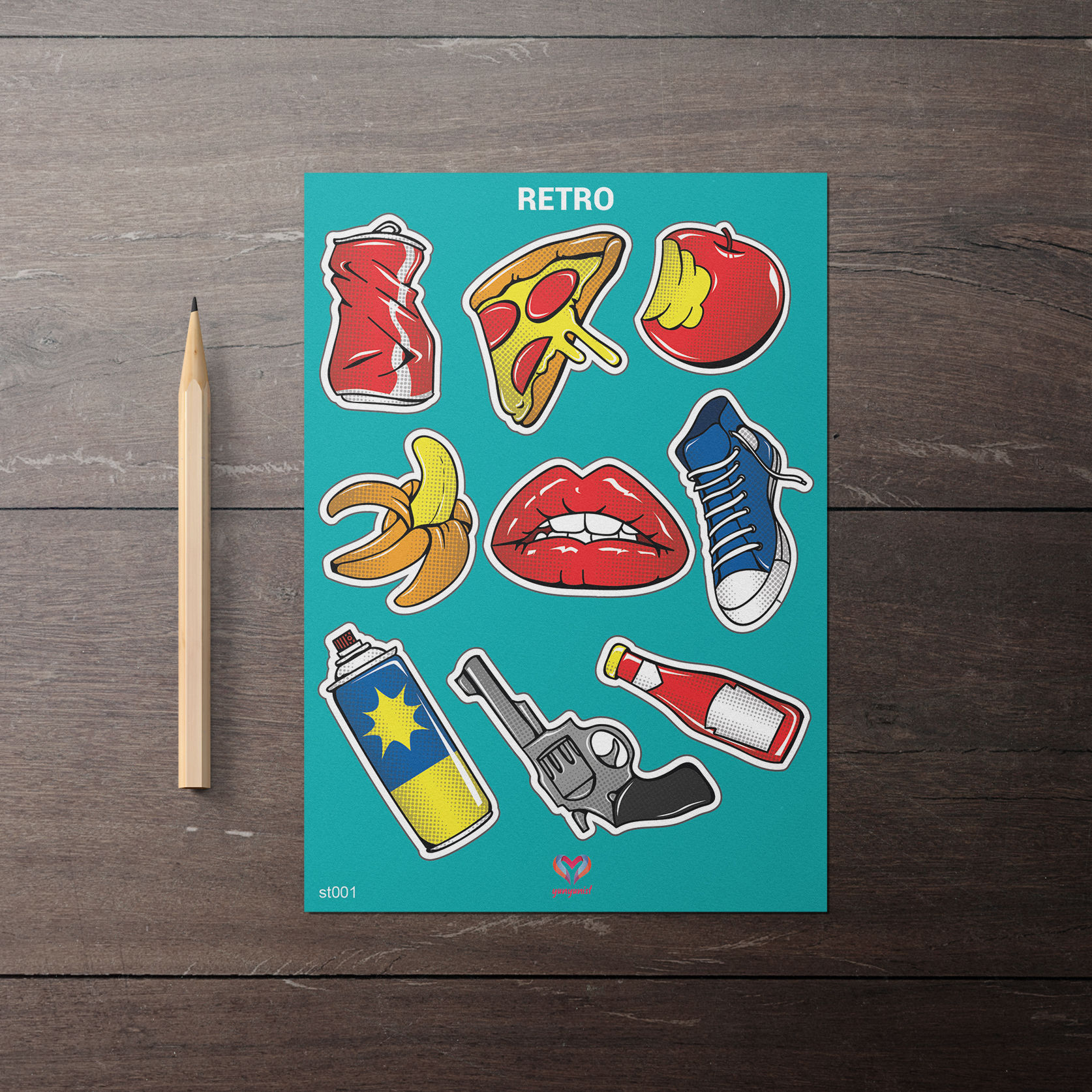 Retro Sticker Seti A6