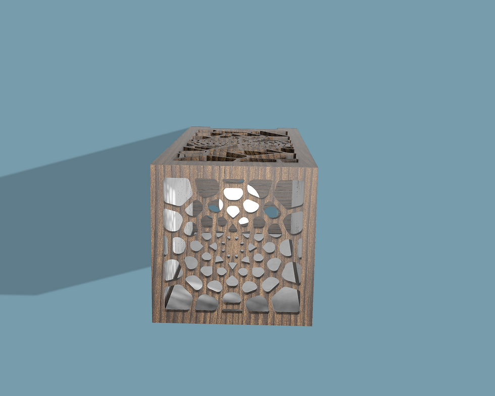 Thumbnail: Black Walnut Veronoi Pattern Litebox # 2