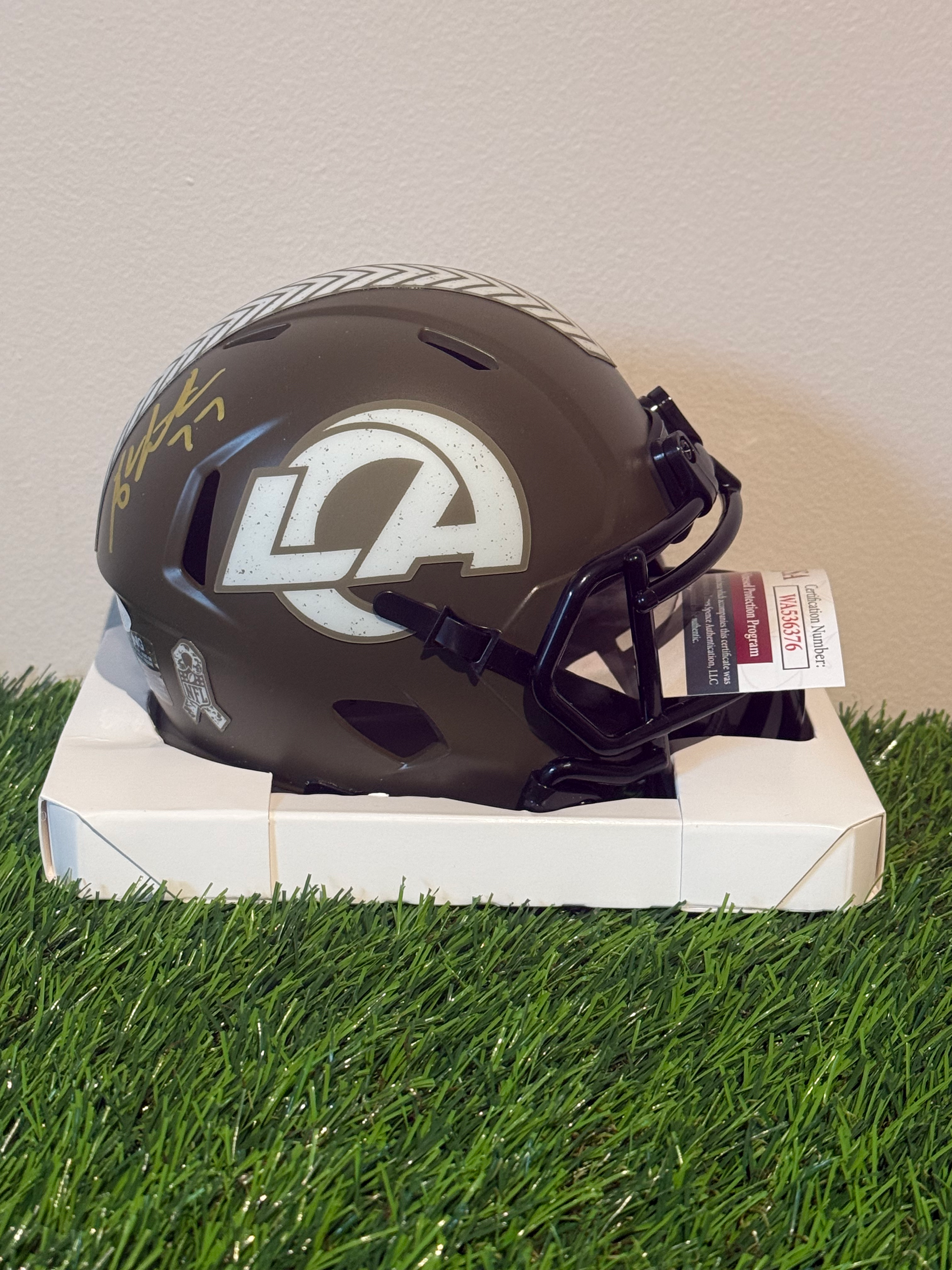 Andrew Whitworth Rams Salute To Service Mini Helmet