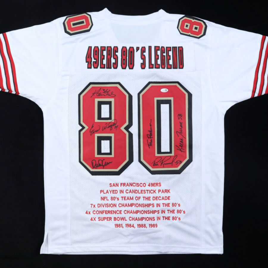 San Francisco 49ers O’Line Legends Autographed Jersey Signed by 6 Players
