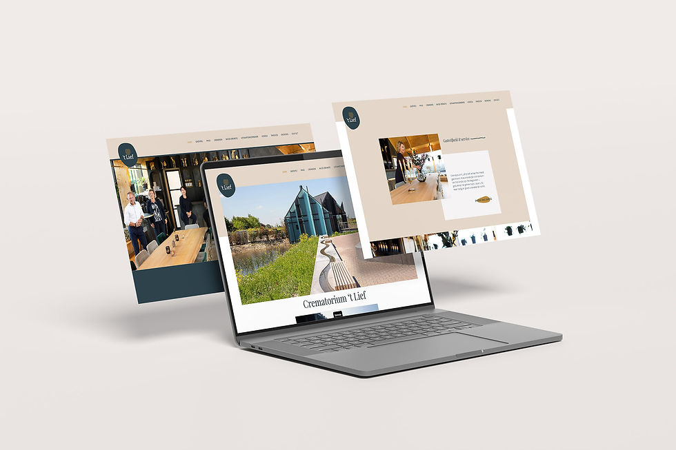 Webdesign voor Crematorium 't Lief ontworpen door Bureau APS voor een moderne en duurzame uitstraling
