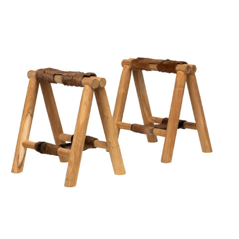 Schragen teak met vacht