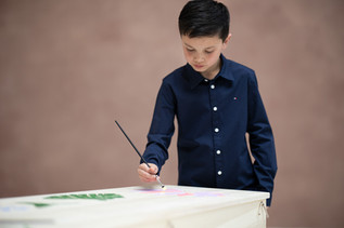 Kleurplaatkist van Unigra en Kleurjekist, beschilderd door kinderen