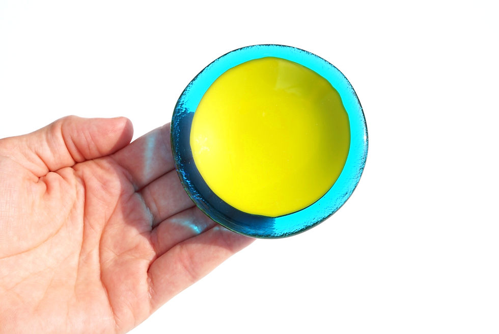 Thumbnail: Trinket Dish, Lime Green and Electric Blue