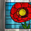 Thumbnail: Red Poppy Stained Glass Panel