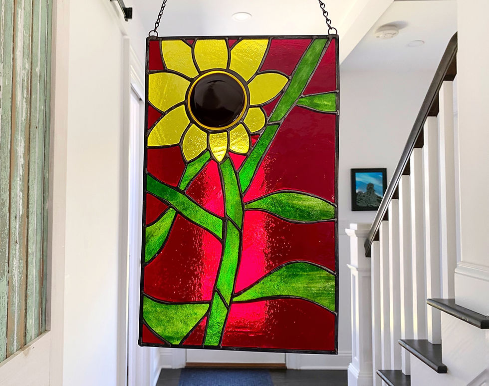 Thumbnail: Sunflower Stained Glass Panel