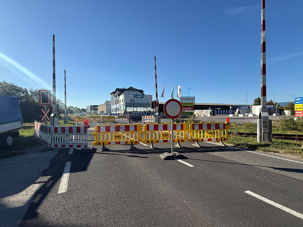 Sperre Eisenbahnkreuzung
