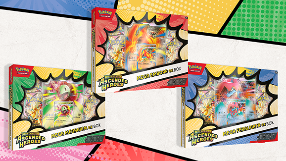 Mega Meganium, Feraligatr & Emboar ex box Bundle