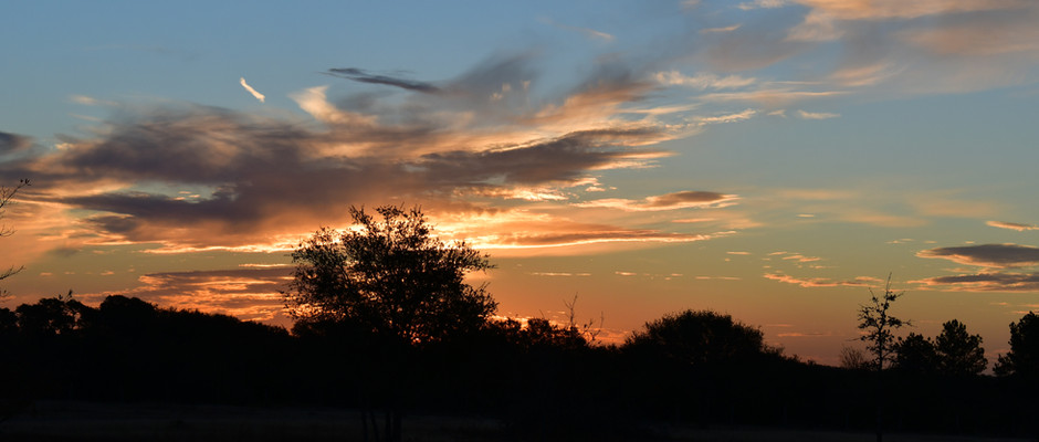 Sunset over Solar-Wilson Village Ranch