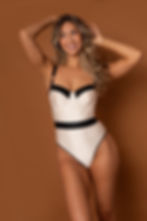 Thumbnail: Godiva Custom One Piece - Black + White