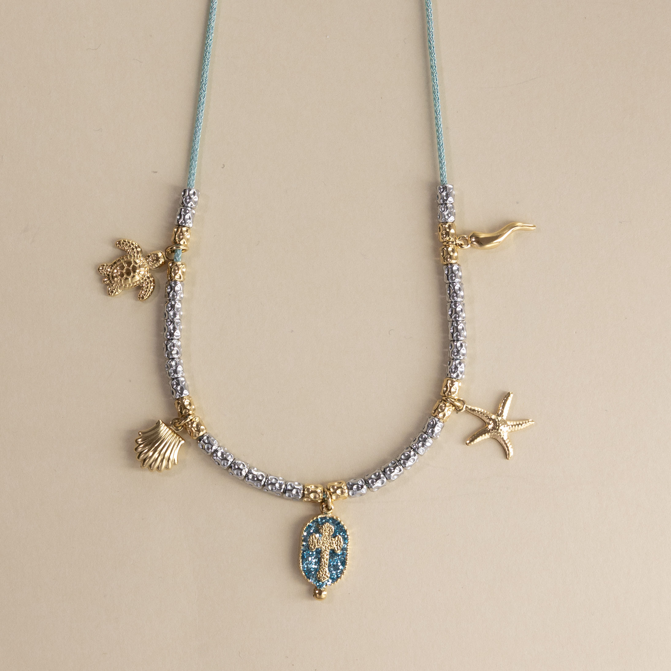 Collier Palombaggia Croix Turquoise