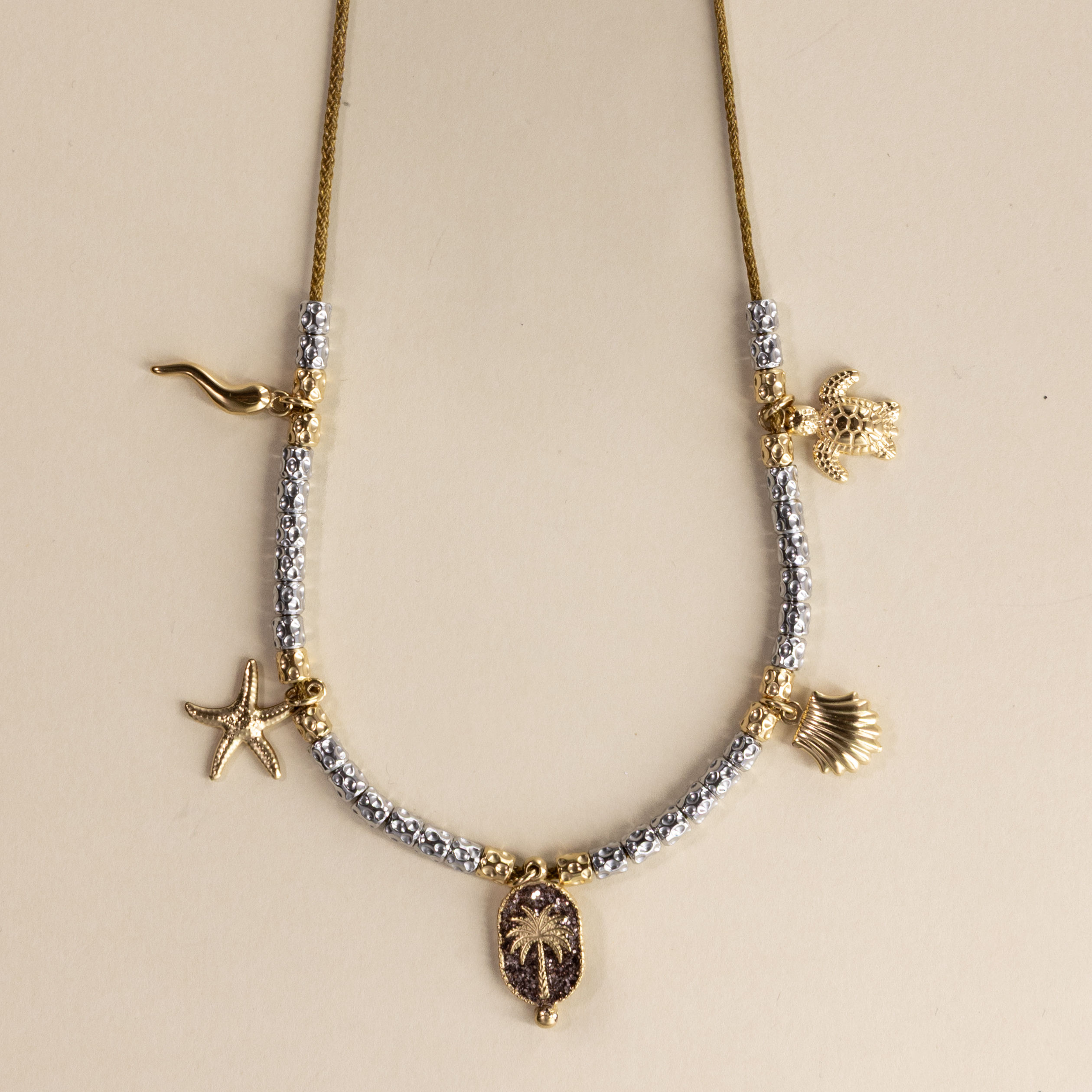 Collier Palombaggia Palmier Mordoré