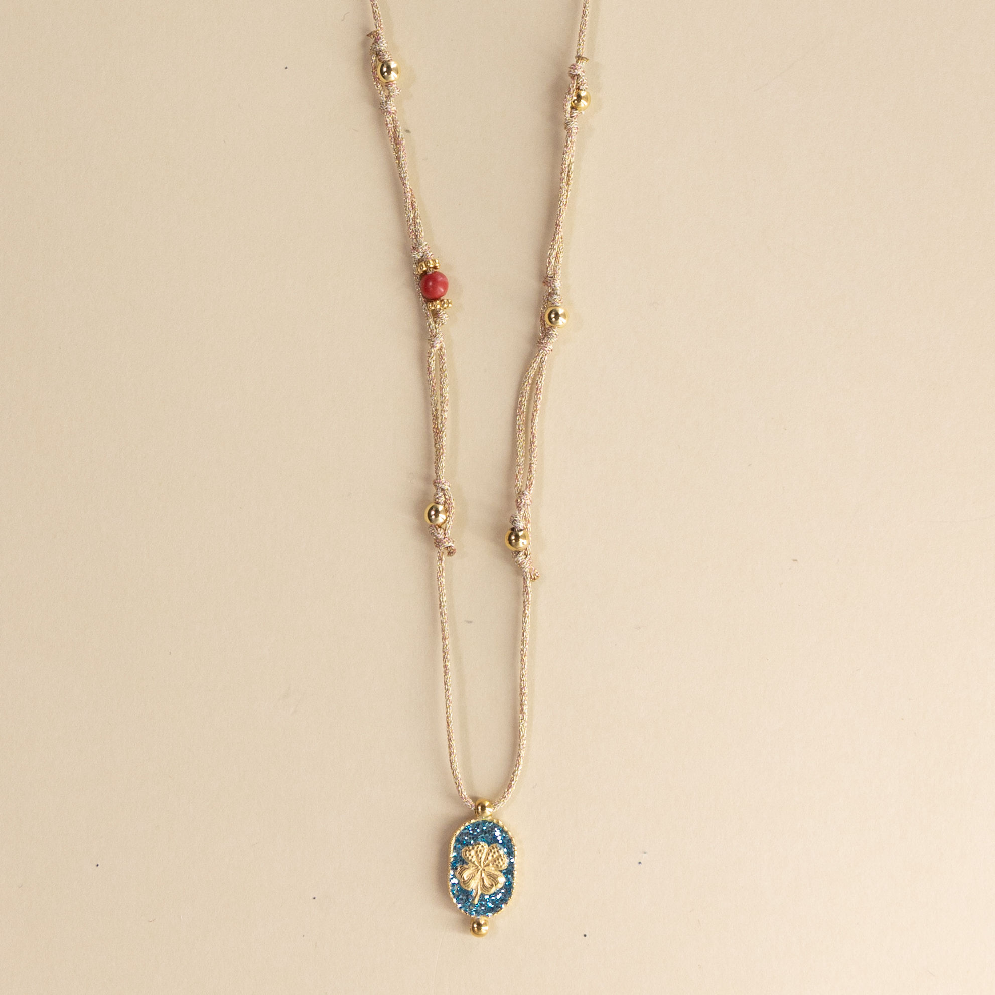 Collier Nonza Trèfle Turquoise